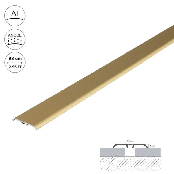 0.9m Aluminium Door Bars Threshold Strip Transition Trim Laminate Tiles