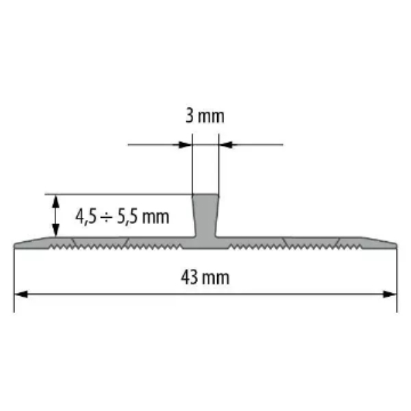 0.9m Aluminium Door Bars Threshold T Profile Transition Trim for LVT Floor