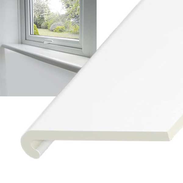 1.25m uPVC Window Bullnose Cill Capping Board Cover Internal Plastic PVC Sill