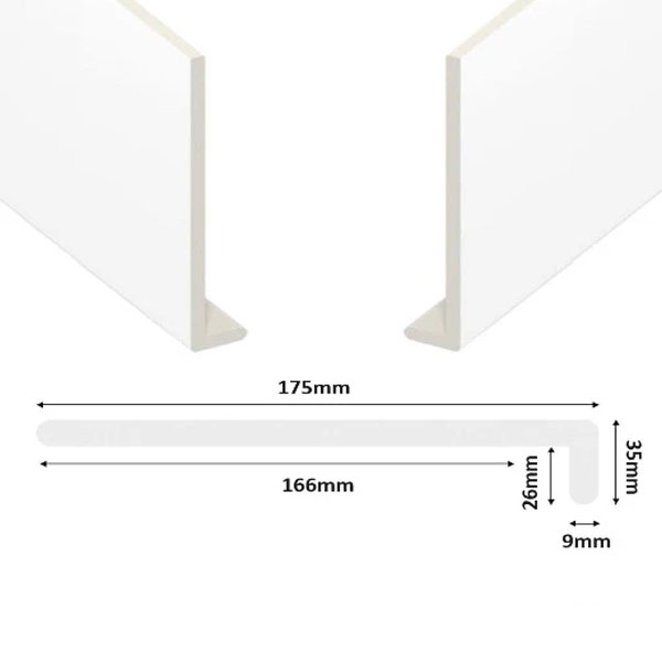 1.25m Window Sill Cover Boards Square Edge