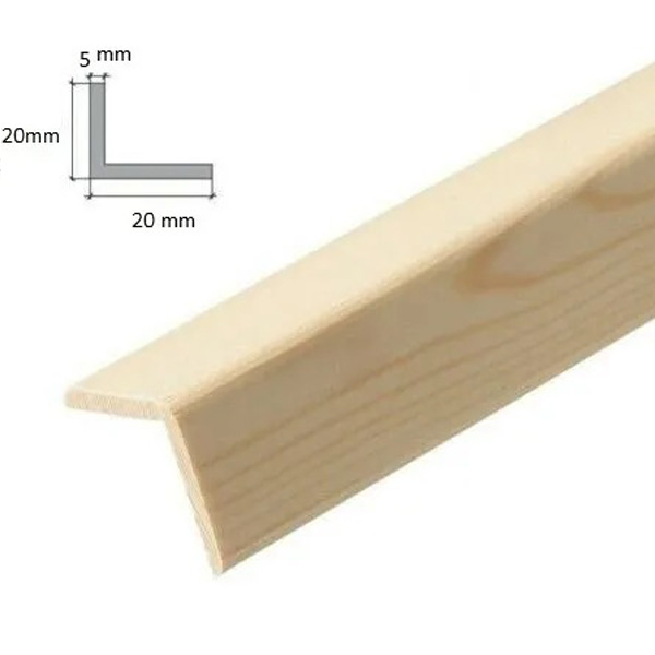 1m Moulding Beading Angle Trim Wooden Timber Edging Corner