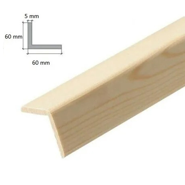 1m Moulding Beading Angle Trim Wooden Timber Edging Corner