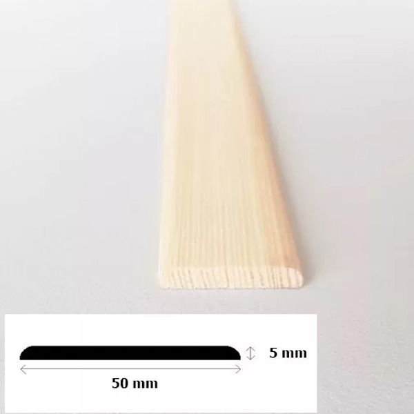 1m Flat Trim Moulding Beading Wooden Timber Edging, Flat Board