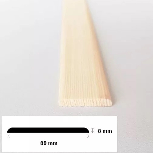 1m Flat Trim Moulding Beading Wooden Timber Edging, Flat Board