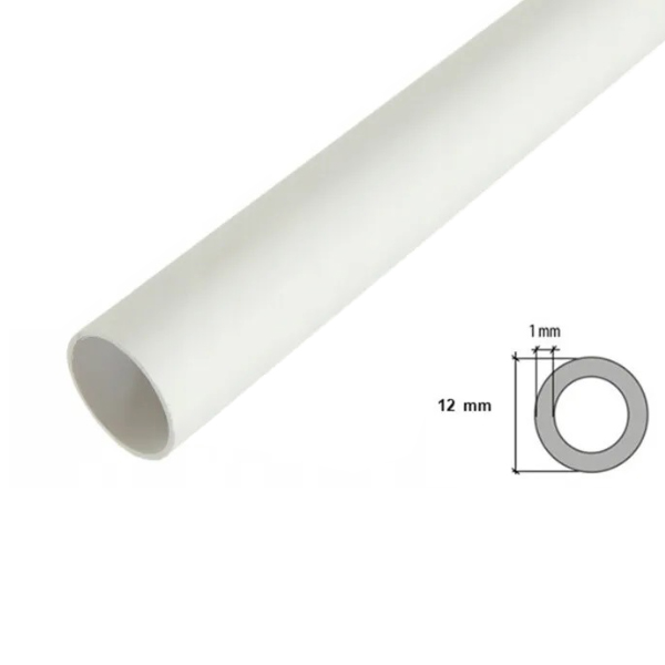 1 Meter Long PVC Round Smooth Tube / Pipe