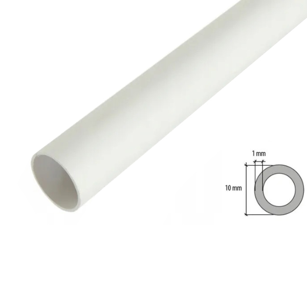 1 Meter Long PVC Round Smooth Tube / Pipe