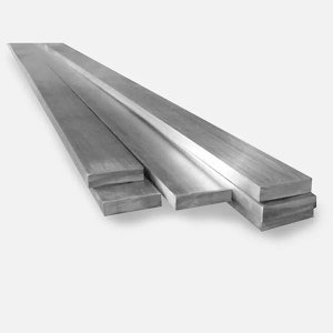 1m Long Stainless Steel Silver Flat Bars - Grade 304