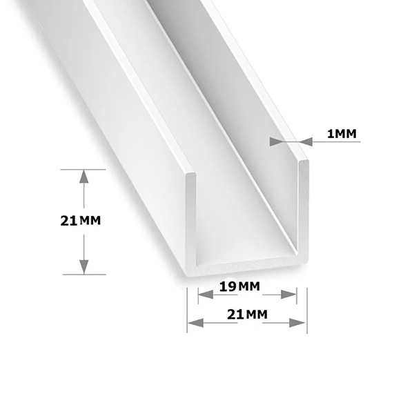 1 Metre Long Plastic Square Tubes, PVC Box Section, Square PVC Pipe