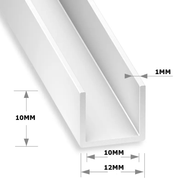 1 Metre Long Plastic Square Tubes, PVC Box Section, Square PVC Pipe