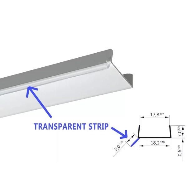 1m Long PVC Plinth Sealing Strip MDF Kickboard Panel