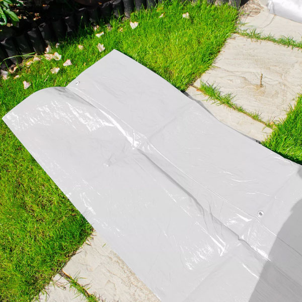 100 GSM Heavy Duty Waterproof White Tarpaulin Cover Builders Tarp Sheet