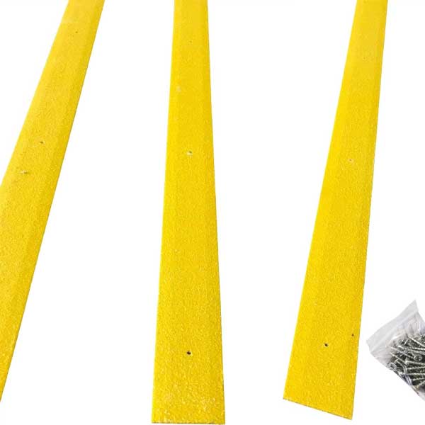 1000mm GRP Anti Slip Decking Strips Free Drilling and Screws 10 Pieces