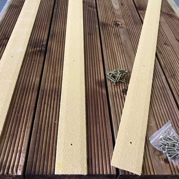 1000mm GRP Anti Slip Decking Strips Free Drilling and Screws 5 Pieces