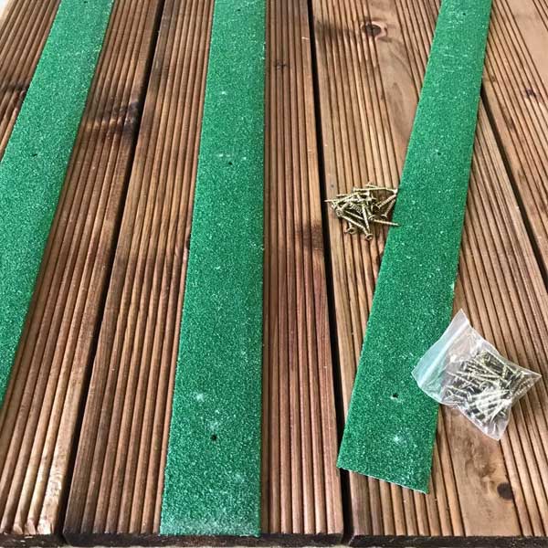 1000mm GRP Anti Slip Decking Strips Free Drilling and Screws 5 Pieces