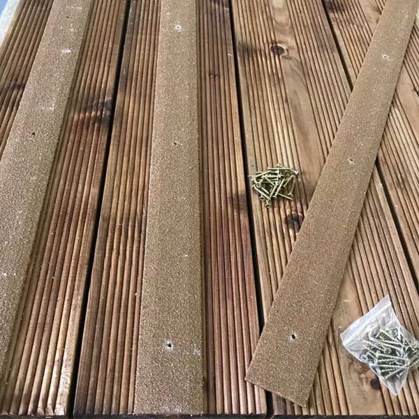 1000mm GRP Anti Slip Decking Strips Free Drilling and Screws 20 Pieces