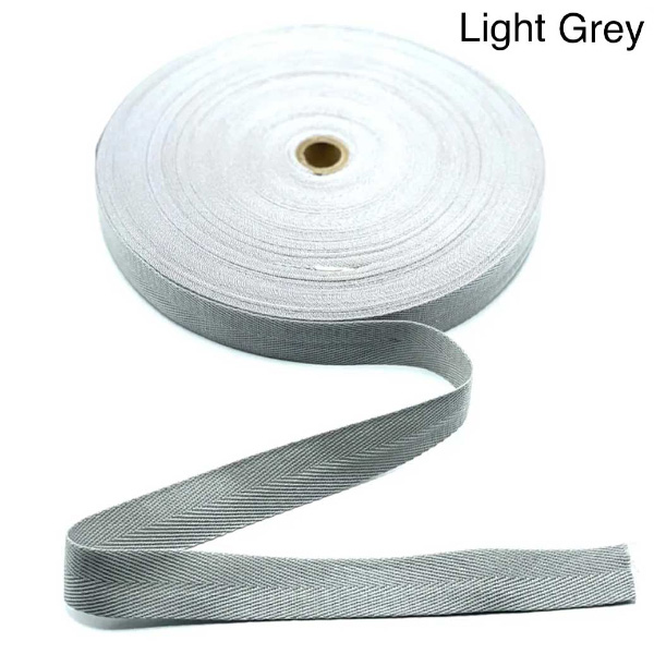 10m Herringbone Acrylic Twill Cotton Blend Binding Apron Webbing Tape Sew Strap