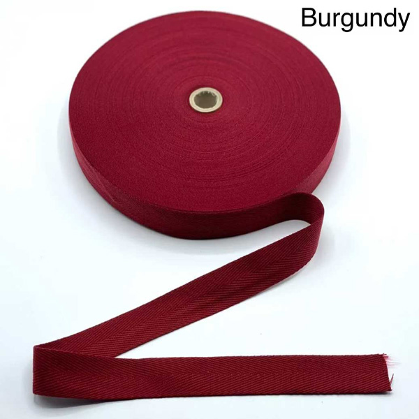 10m Herringbone Acrylic Twill Cotton Blend Binding Apron Webbing Tape Sew Strap