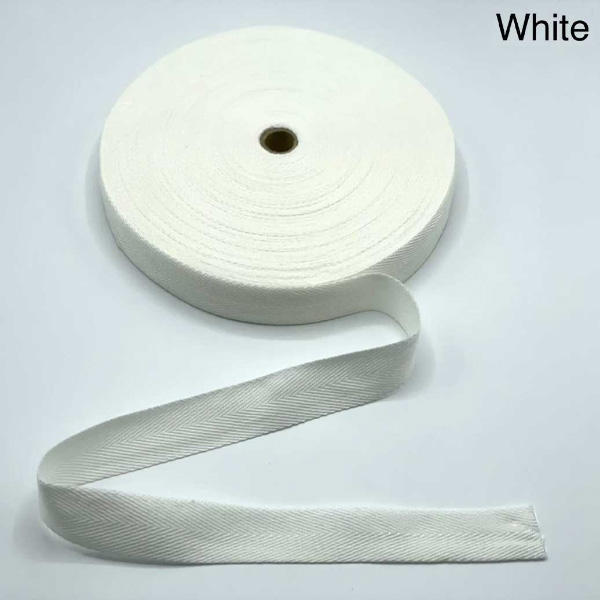 10m Herringbone Acrylic Twill Cotton Blend Binding Apron Webbing Tape Sew Strap