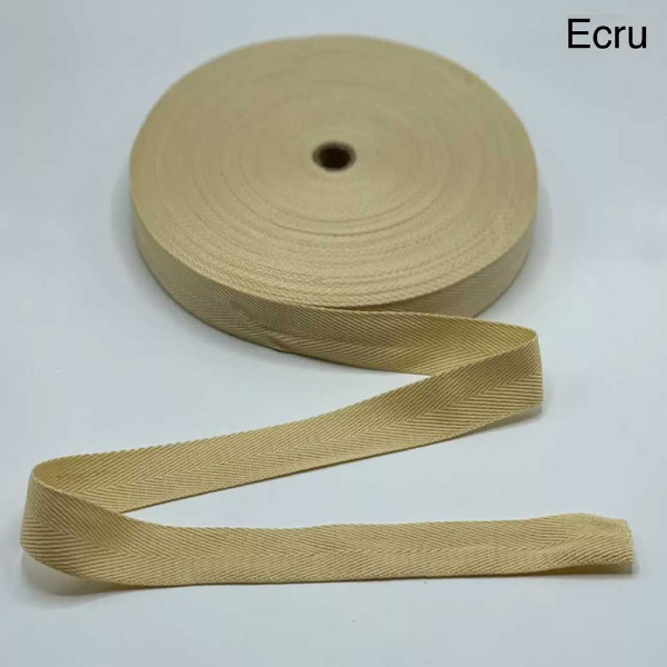 10m Herringbone Acrylic Twill Cotton Blend Binding Apron Webbing Tape Sew Strap