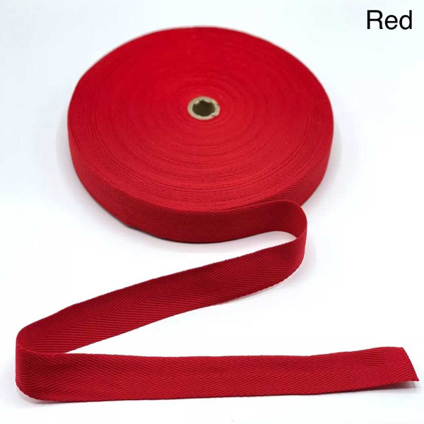 10m Herringbone Acrylic Twill Cotton Blend Binding Apron Webbing Tape Sew Strap