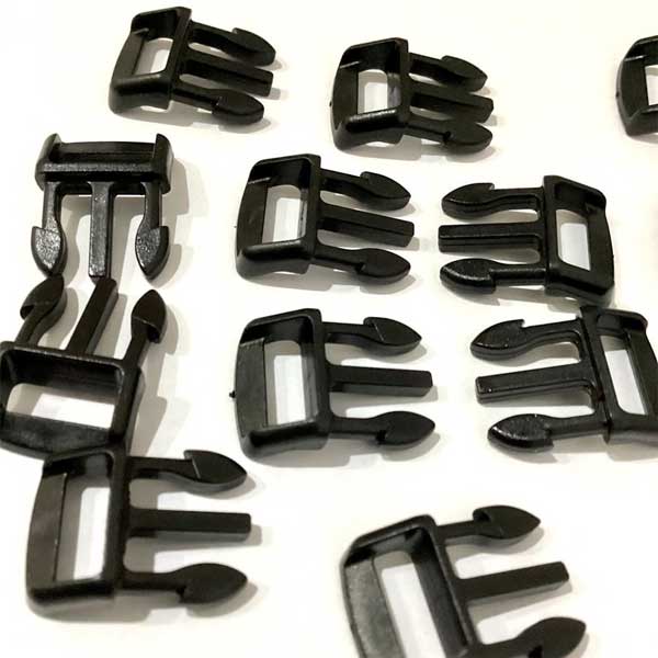 10mm Black Delrin Plastic Side Squeeze Release Buckle