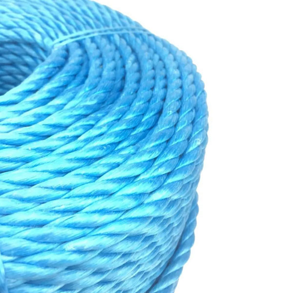 10mm Polypropylene Blue Coil 3 Strand Nylon Lightweight Durable Rope