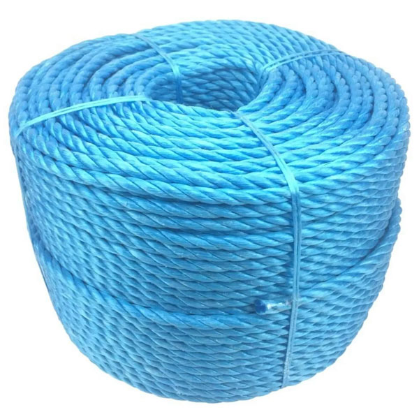 10mm Polypropylene Blue Coil 3 Strand Nylon Lightweight Durable Rope