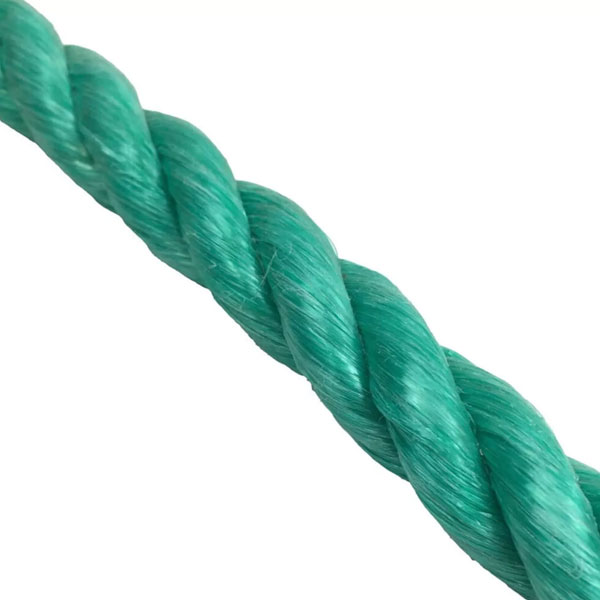 10mm Polypropylene 3 Strand Lightweight Nylon Green Rope Coil