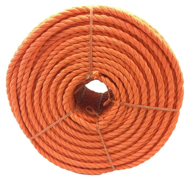 10mm Polypropylene 3 Strand Lightweight Nylon Orange Rope Coil