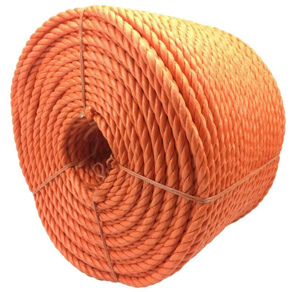 10mm Polypropylene 3 Strand Lightweight Nylon Orange Rope Coil