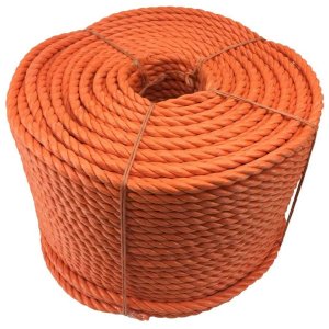 10mm Polypropylene 3 Strand Lightweight Nylon Orange Rope Coil