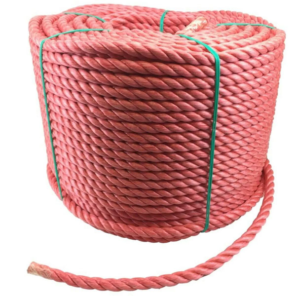 10mm Polypropylene Red Coil 3 Strand Nylon Lightweight Durable Rope