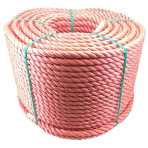 10mm Polypropylene Red Coil 3 Strand Nylon Lightweight Durable Rope