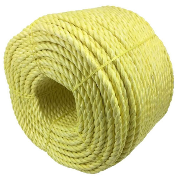 10mm Polypropylene Yellow Coil 3 Strand Nylon Lightweight Durable Rope 