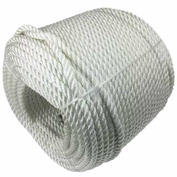 10mm White Nylon 3 Strand Rope Mooring Anchoring