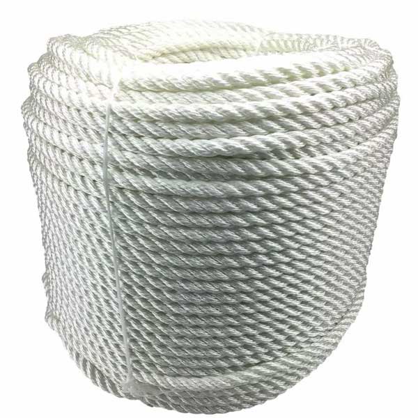 10mm White Nylon 3 Strand Rope Mooring Anchoring