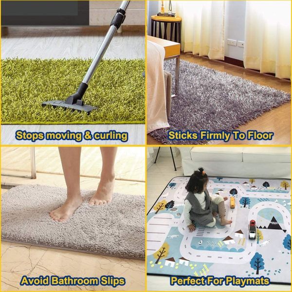 10pcs Anti Curling Rug Gripper for Wooden Floors Non Slip For Underlay to keep your Rug in Places