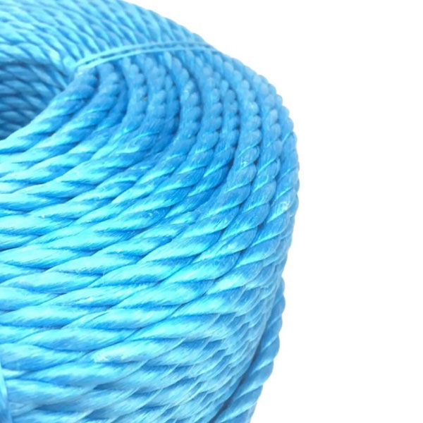 12mm Polypropylene 3 Strand Blue Nylon Lightweight Rope Coil 