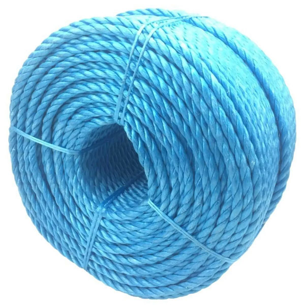 12mm Polypropylene 3 Strand Blue Nylon Lightweight Rope Coil 