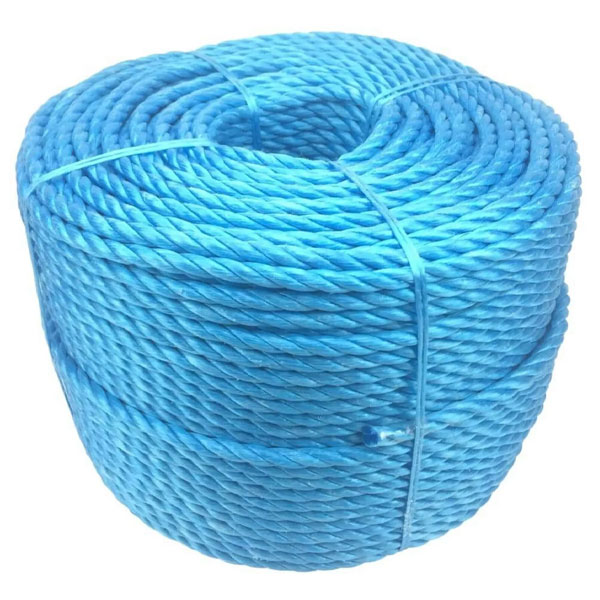 12mm Polypropylene 3 Strand Blue Nylon Lightweight Rope Coil 