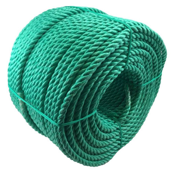 12mm Polypropylene Green Coil 3 Strand Nylon Lightweight Rope