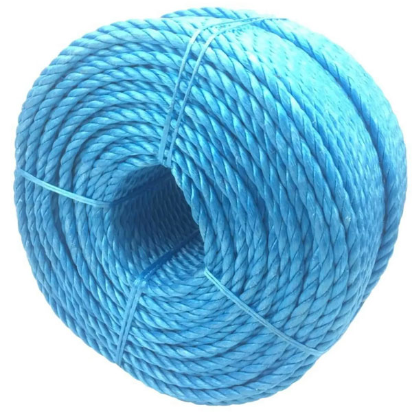 14mm Thick Blue Polypropylene Lightweight Coil 3 Strand Nylon Rope 