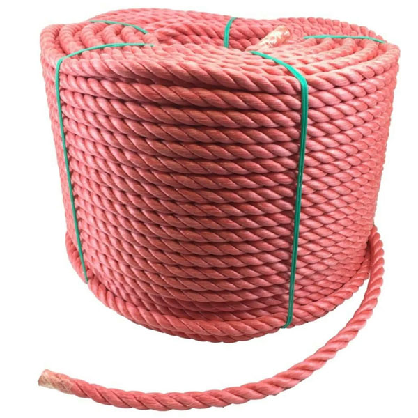 16mm Red Polypropylene 3 Strand Nylon Rope Lightweight Coil 