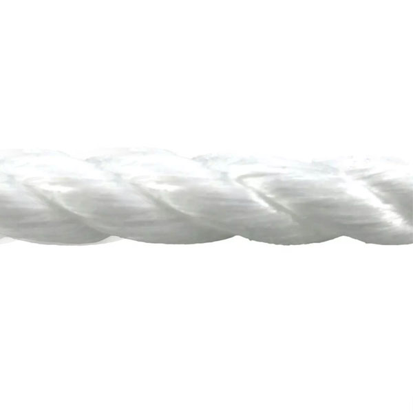 16mm White Polypropylene 3 Strand Nylon Rope Lightweight Coil