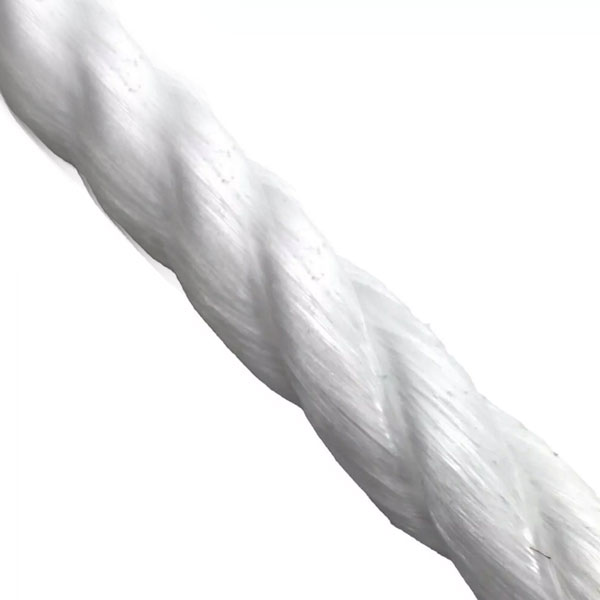 16mm White Polypropylene 3 Strand Nylon Rope Lightweight Coil