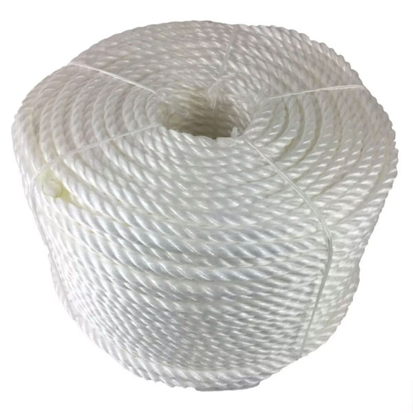 16mm White Polypropylene 3 Strand Nylon Rope Lightweight Coil