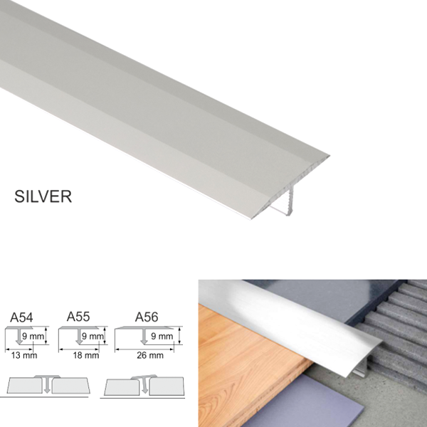 18mm Anodised Aluminium Threshold Trim T Bar Transition Trim For Tiles