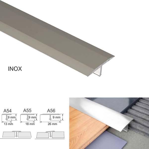 18mm Anodised Aluminium Threshold Trim T Bar Transition Trim For Tiles