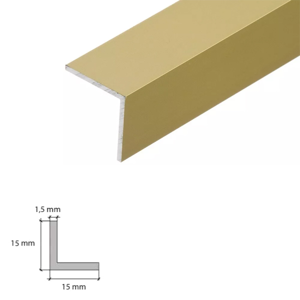 1m Aluminium Anodised Angle Corner Edging Trim 