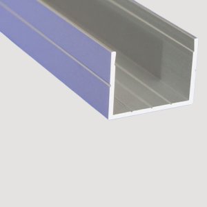 1m Aluminum Anodised Channel C Shape Section Grooved Bar